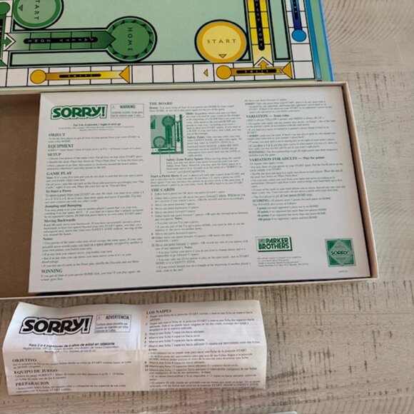 Vintage Parker Brothers 1992 Sorry Slide Pursuit Game - Picture 4 of 11